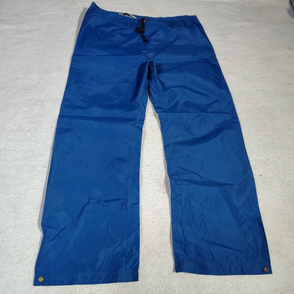 VINTAGE REI Rain‎ Pants Womens Size 14 Blue Nylon Pullover 80s Made in USA